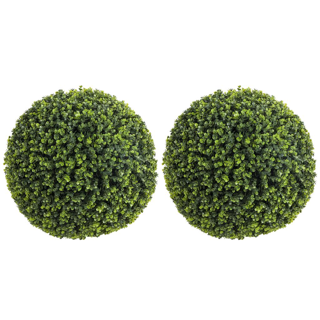 52 Cm Artificial Eucalyptus Balls In a Set of 2, UV-Resistant Decorative Plants with 1086 Leaves for Indoor and Outdoor