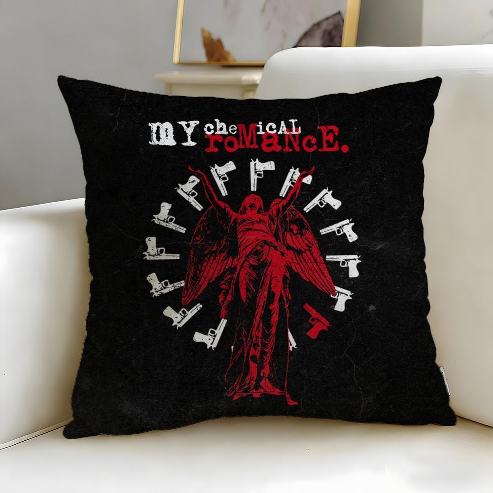 Klassische Band My Chemical Romance Kissenbezug Weich Leicht zu Waschen Kissenhülle Vielseitig für Sofa Bett Reise und Büro