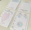 A7 6Holes Loose Leaf Notebook Refill Spiral Binder Color Design Inner Page Inside Paper Stationery