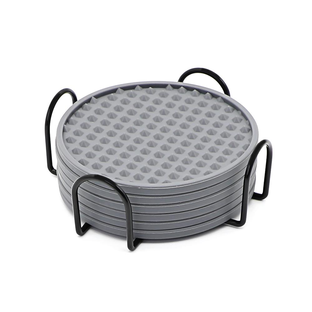 Round Silicone Coaster Set - 10cm Heat Insulation Pads for Tea and Coffee Cups