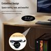 Built-in Wireless Charger Power Strip with Direct Plug-in for Hidden Desktop and Phone