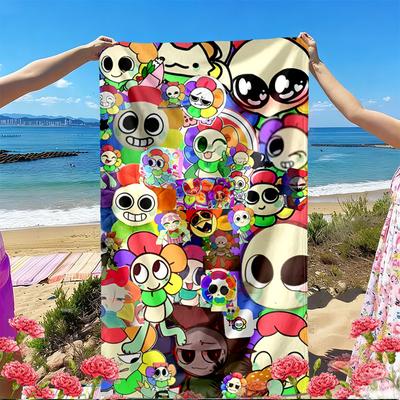 Dandy's World Print Beach Towel, Versatile Lightweight Absorbent Beach Towel for Pool Surf Yoga Bathroom, Perfect Birthday Holiday Gift