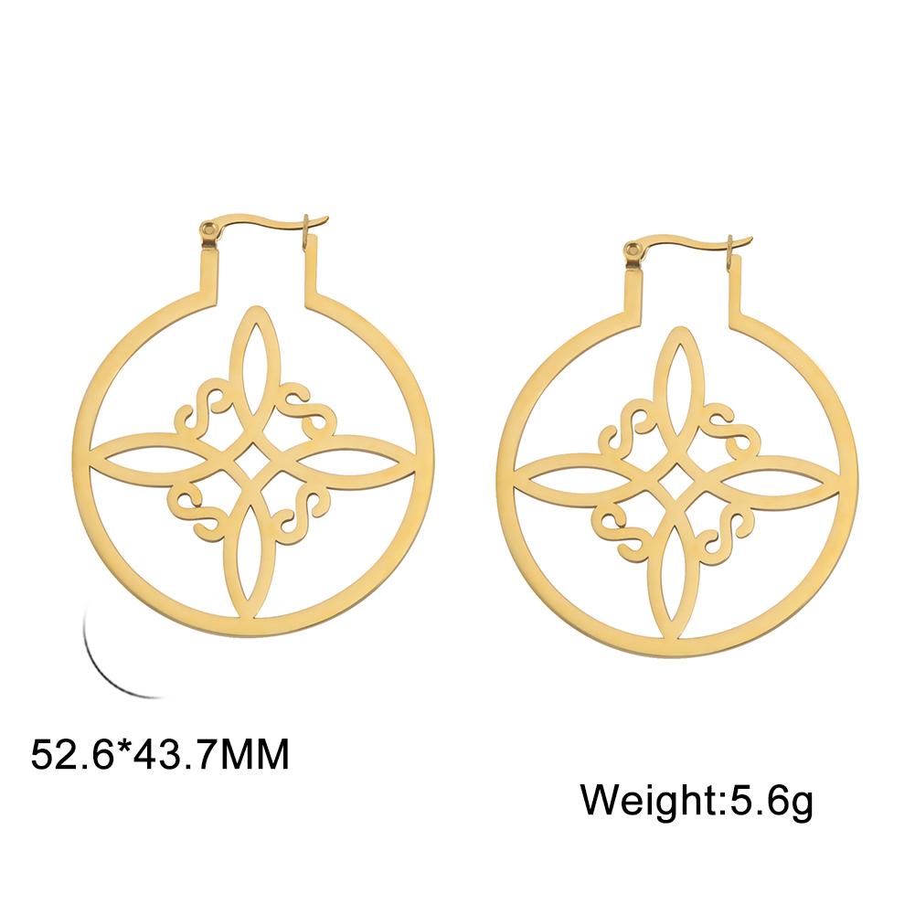 LIKGREAT Witch Knot Earring Women Earrings Stainless Steel Celtics Knot Hoop Earrings Witchcraft Protection Amulet Jewelry Gift