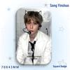 Stone Song Bajiji Laser Square Badge: Star Idol Brooch Pendant