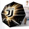 1 Stück Robuster Automatikschirm mit 8 Speichen, Juventus Fußballclub Schirm, Digitaldruck, Faltbarer Schirm für Unterwegs im Freien