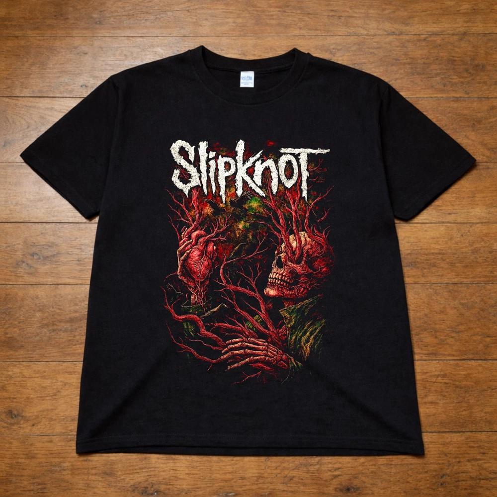 Slipknot Skull Roots T Shirt Rock Metal Band Tee Adults Kids Black