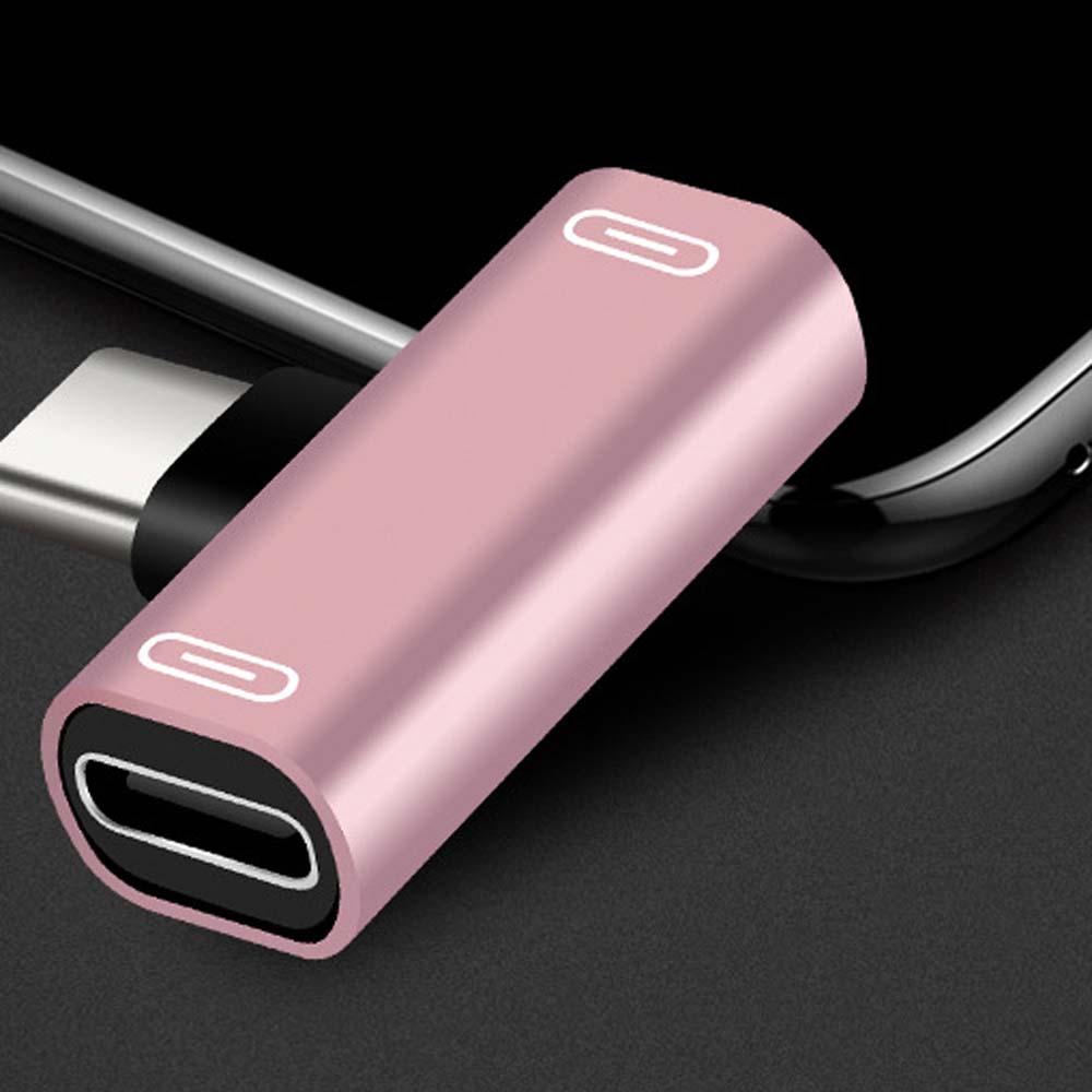 2 In 1 Charger Type C Dual Type C Type-C Adapter Charger Adapter Headphone Converter Audio Cable