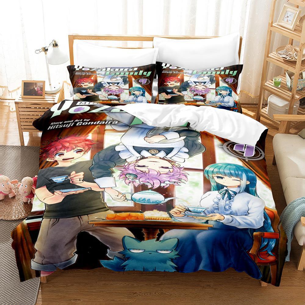 3d Print Anime Mission: Yozakura Family Bedding Set Single Twin Full Queen King Size Bed Set Adult Kid Bedroom Duvet Cover Sets