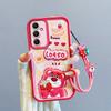 KEYSION Shockproof Case for Samsung S25 FE 5G with Lanyard Soft Silicone Cute 3D Cartoon Doll Phone Back Cover for Galaxy S25 FE