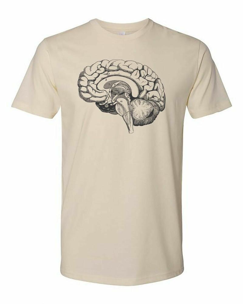 Коттедж Cult Clothing Футболка Хлопок Медицинская Анатомия Викторианское Искусство Мозг #2 Унисекс Футболка M