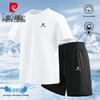 Men's Summer Ice Silk Short Sleeve Shorts Set