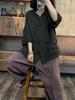 1116 Summer New Women's Crew Neck Japanese Linen Shirt Loose Shirt Top Cardigan Literary and Art Casual