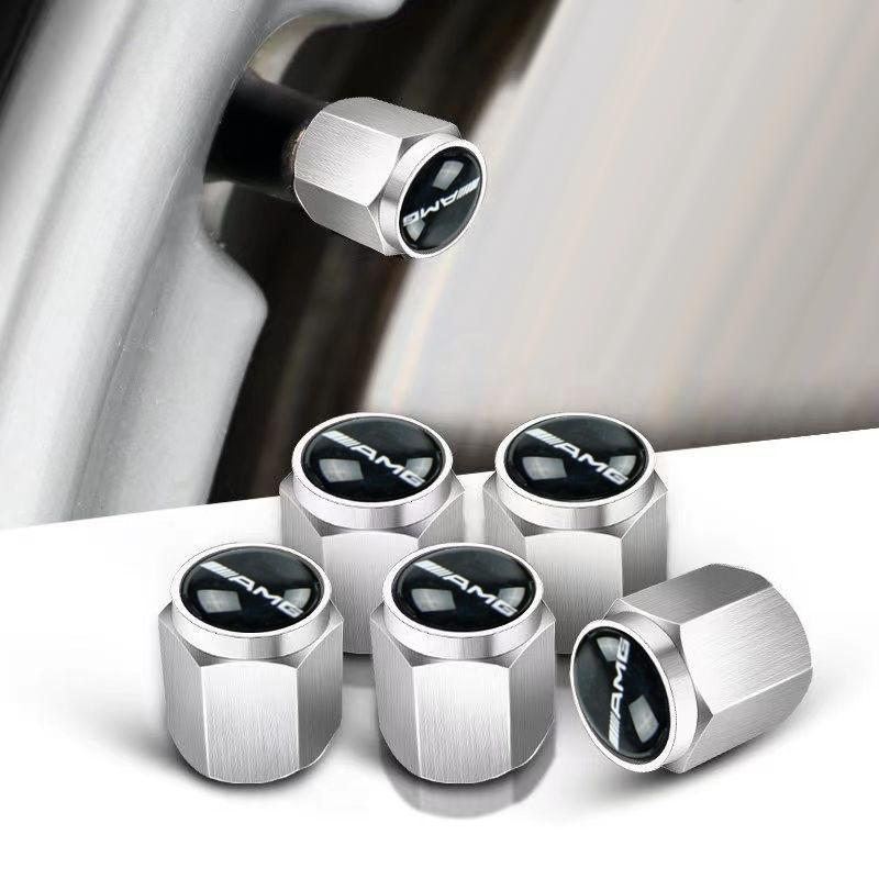 

GLC GLB 4pcs Metal Car Wheel Tire Valve Caps Stem Case Covers For Mercedes benz W203 W204 W205 W210 W211 W212 W164 W176 CLA CLS