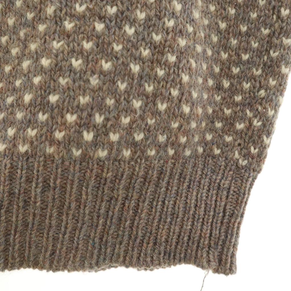 80s Vintage Made in USA Long sleeve Mock Neck Birdseye knit L gray Men's Used