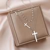 Street Style Korean Style Jewelry Women Pendant Necklace Metal Clavicle Chain Double Layer  Choker