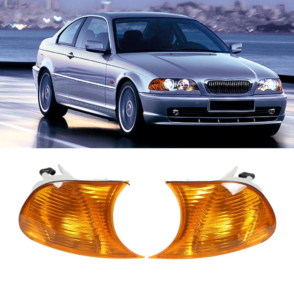 Autoscheinwerfer vorne Ecke Links Rechts Klarglas Blinker Leuchten Ersatz für 3er E46 1998-2001