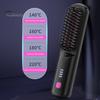 Nano-ceramic Hair Brush Cordless Straightener with 3 Temperature Settings Portable Mini Travel Straightening Comb Rechargeable Fast Heating