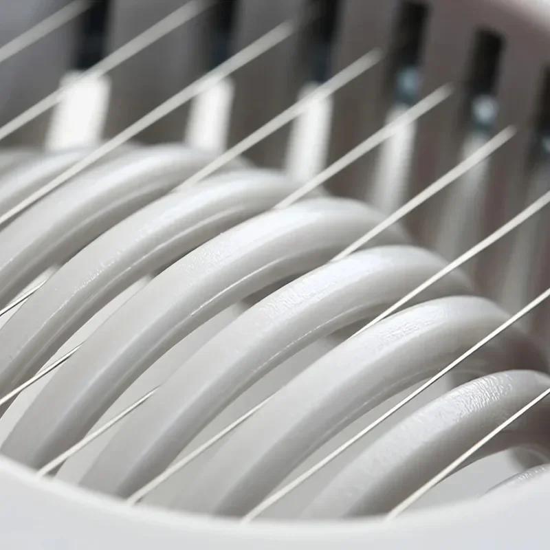 Stainless Steel Egg Slicer, Multi - Function Cutter for Hard - Boiled/Preserved Eggs, Kitchen Tool Fruit Garnish Slicer