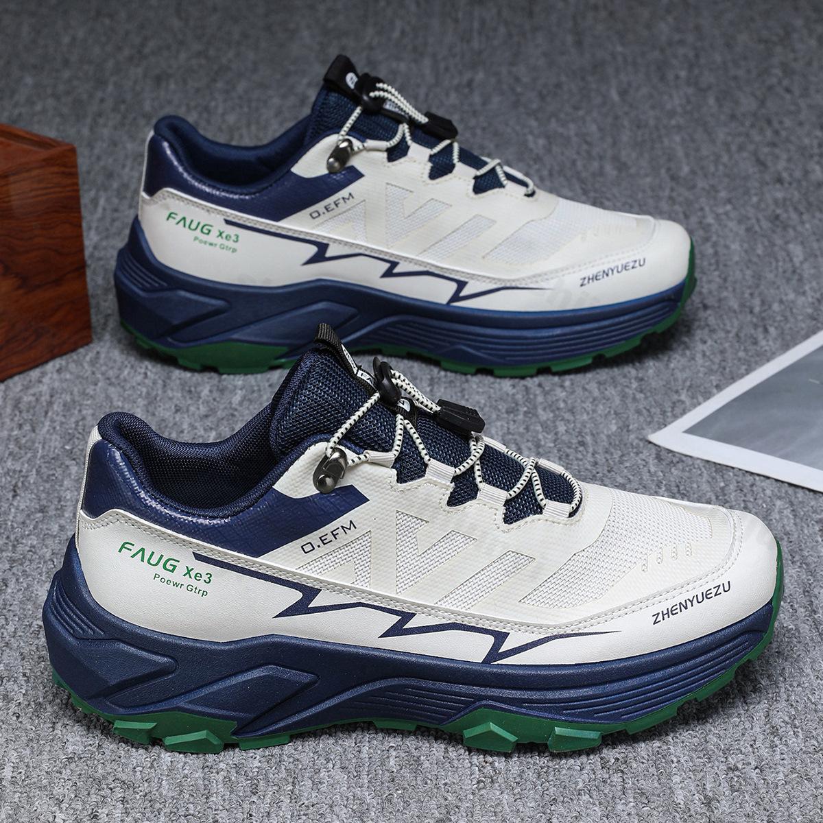 

Fashion 2025 Spring Men s Versatile Leisure Outdoor Hiking Sports Shoes Breathable Soft Soled Casual Shoes Comfortable Fashion Sneakers 39 синий