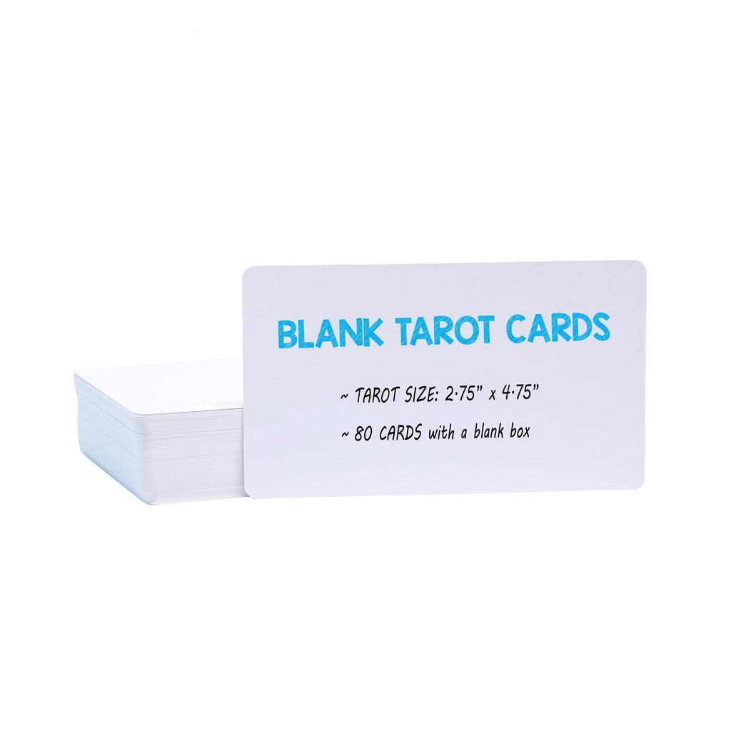 IMAGAME White Blank Tarot Card 80 cards per standard tarot size x create your own tarot oracle and Deck, deck, (2.75" 4.75"), cards, cards, games.