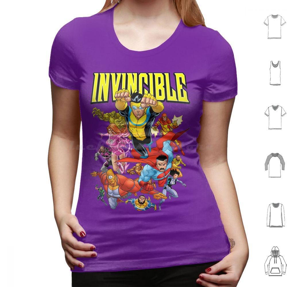 Invincible Invincible Cartoon T Shirt Cotton Men Women DIY Print Invincible Comics Anime Manga Invincible Comic Superhero Omni