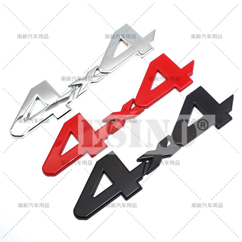 3D 4 x 4 Car Trunk Zinc Alloy Adhesive Badge Emblem Rear Body Tailgate Adhesive Badge for Toyota Tundra Land Cruiser 4Runner