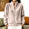 Women's Zip Up Hoodie, Loose Fit Color Casual Sweatshirt for Fall and Winter