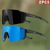 2pcs Cycling Men Women Sunglasses Glasses Sports Outdoor Glasses Sunglasses