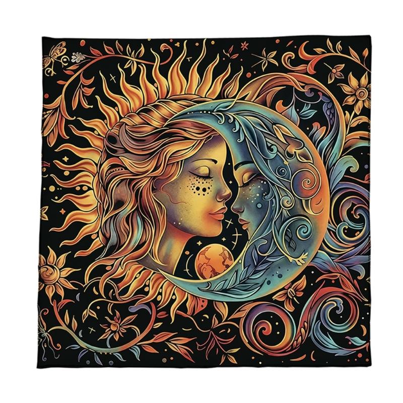 Practical Foldable Tarots Cloth Easy To Clean Velvets Divination Mat Fabric Texture Suitable for Spiritual Practices