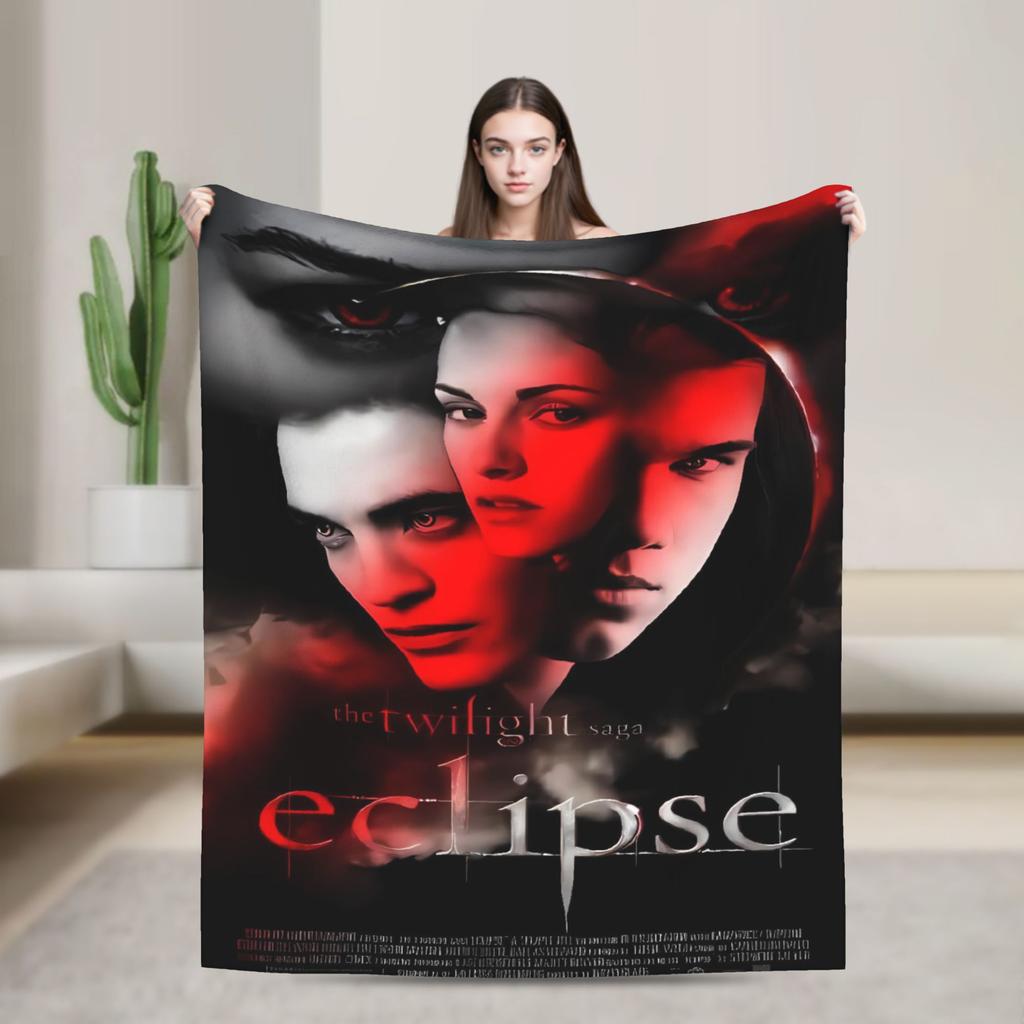 3D The Twilight Saga Edward Bella Super Warm Blanket Travel Office Plush Throw Blanket Flannel Bedspread Sofa Bed Cover
