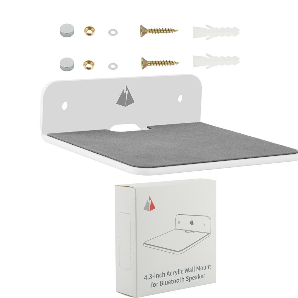 

Универсальное настенное крепление для динамика, акриловая полка, плавающие настенные полки, подставка для веб-камеры, телефонов, маршрутизатора для звуковой коробки JBL GO3 белый