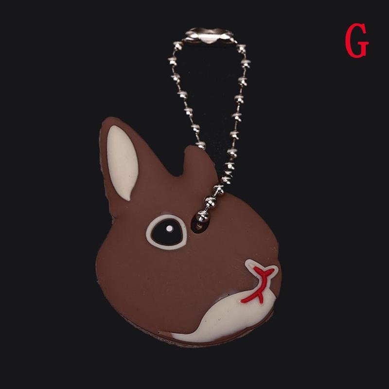 Cute Animal Shape Key Box Silicone Key Ring Cap Cover Shell Key Chain
