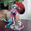 Hatsune Miku Anime Umbrella Kimono Stronger Miku Figure Girl Statue Toys  Kawaii Cute Model Doll Desktop Ornament Christmas Gift