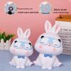 2024 Large Capacity Cute Rabbit Piggy Bank - Durable Vinyl Cartoon Savings Bank with Easy Access