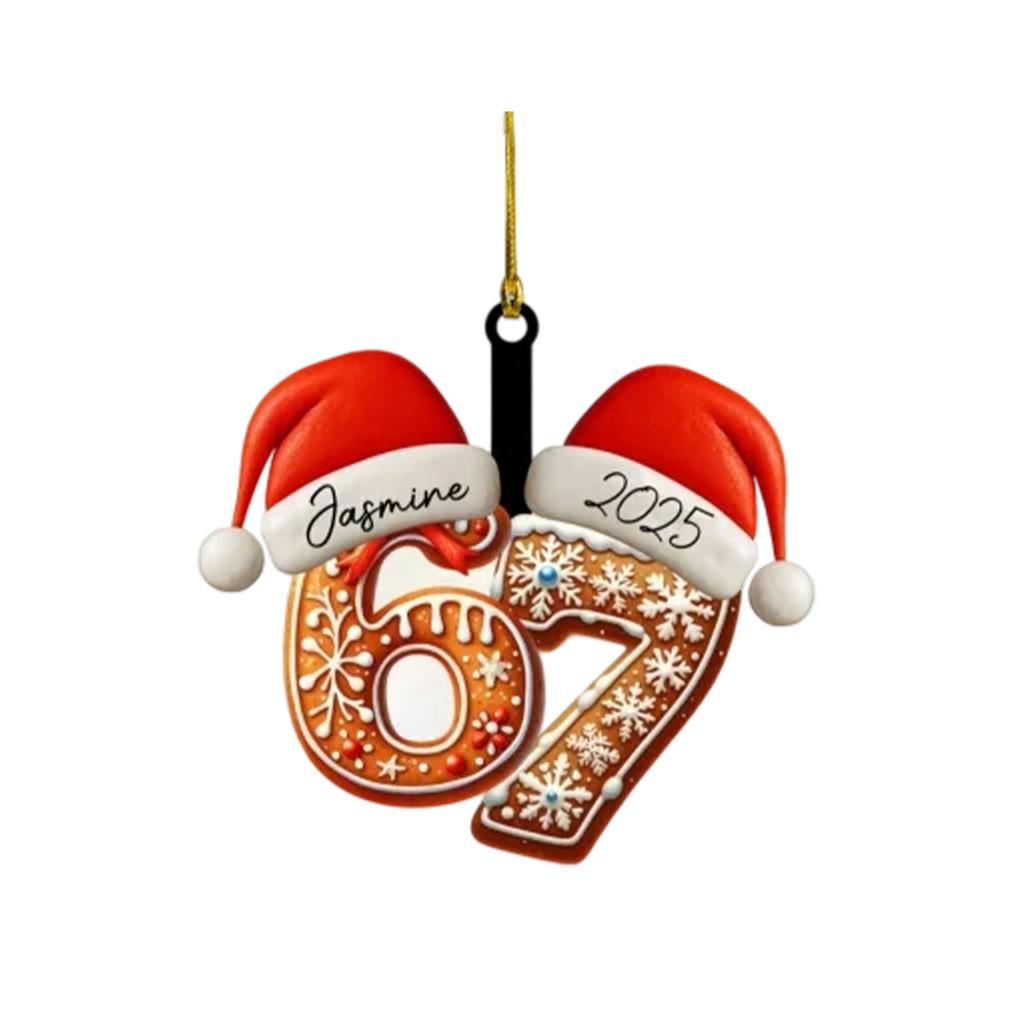 2D Christmas Decoration Pendant Christmas Tree Tag Theme Party Crafts Ornament