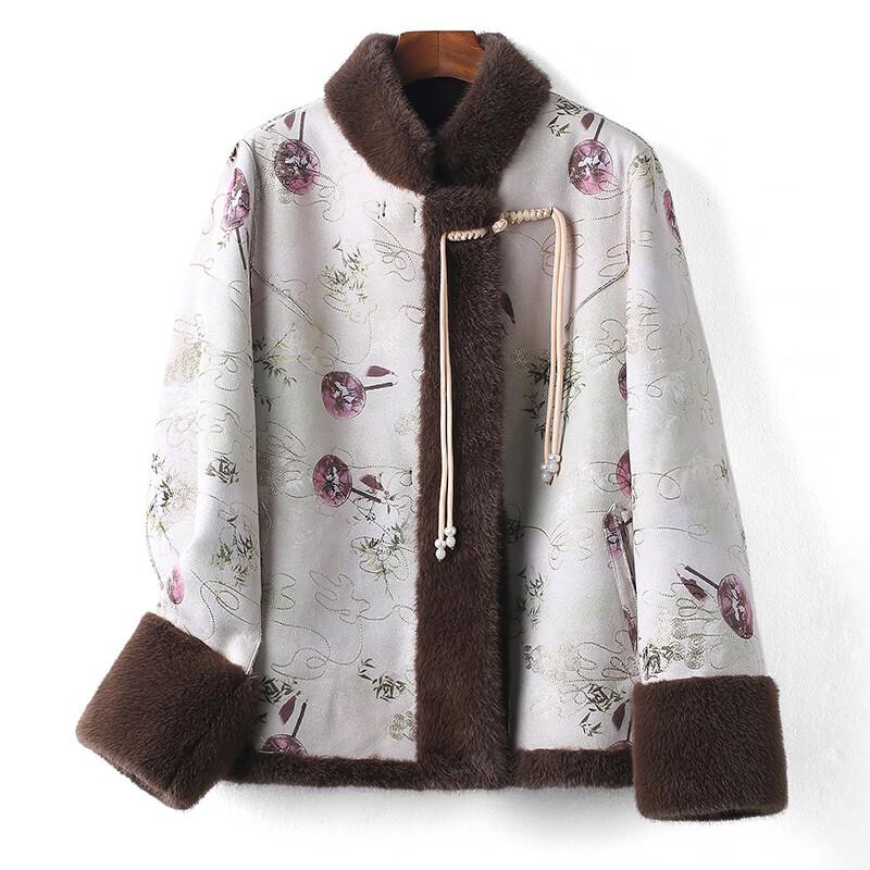 

XUEXI Женское двустороннее зимнее пальто из искусственного меха с норковым воротником 2XL