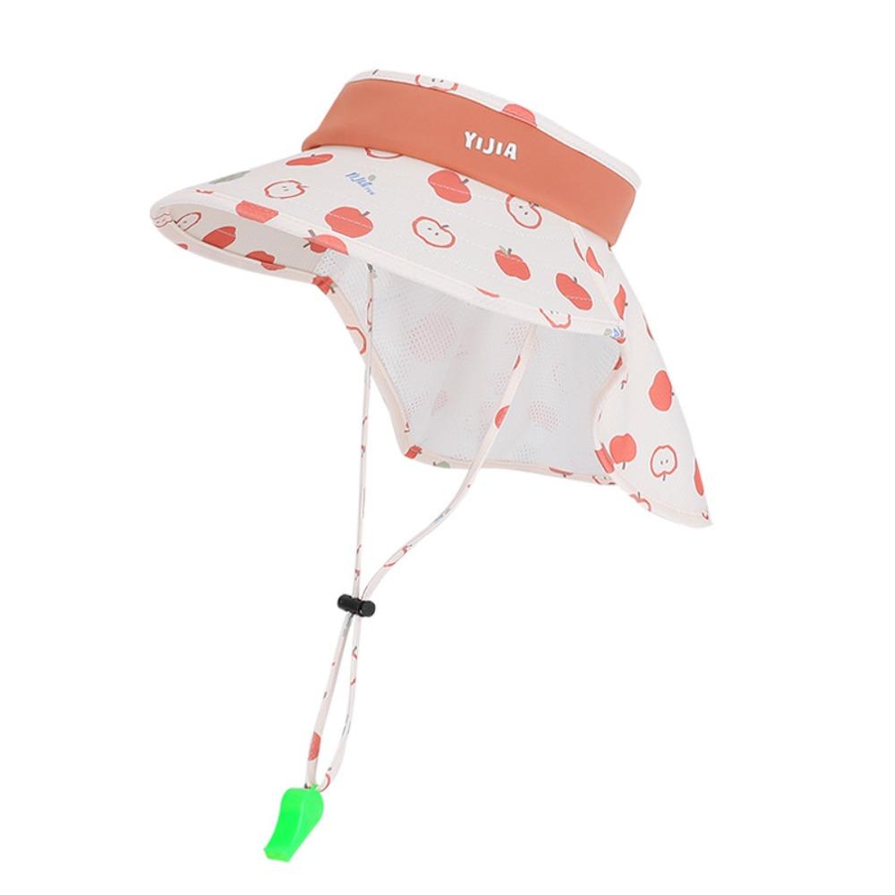 Ice Silk Empty Top Cap Big Brim Children Beach Cap Fashion Summer Sunshade Hat Boys and Girls
