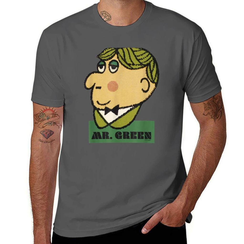 Clue Halloween Mr Green Big Face TShirt Heavy Duty Casual Work Tee