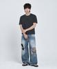 LEMAIN SECOND Cropped Plain Oversized Short Sleeve T-Shirt [Dark Gray]