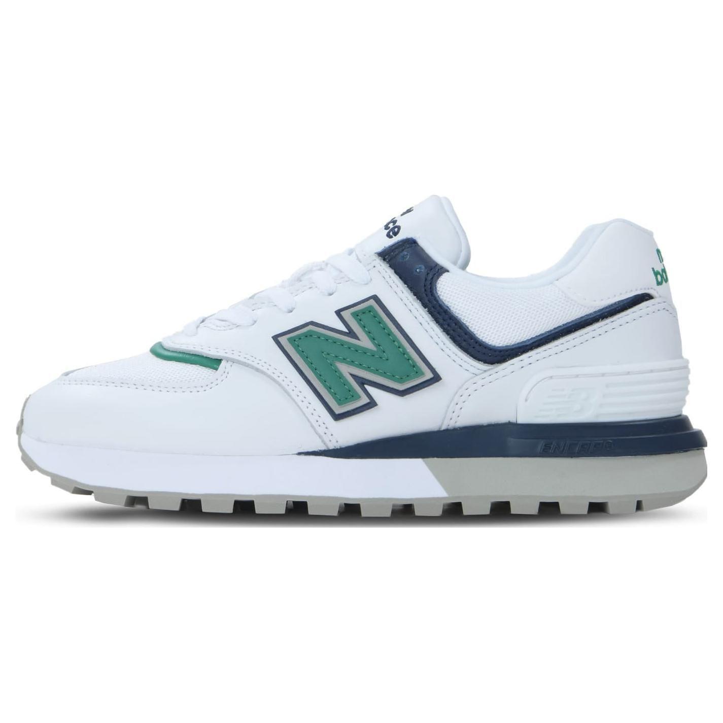 New Balance 574 Unisex White Navy Green Yellow U574LGBE 37.5