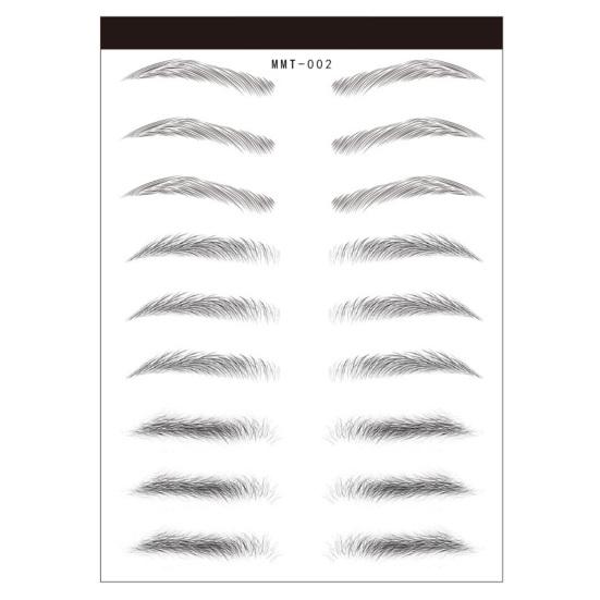 1 arch Nálepka na obočí v přiměřeném množství Semipermanentní univerzální vodotěsné falešné tetování obočí skica