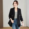TERRE BLEUE Women's Mid-Length Down Blazer Jacket
