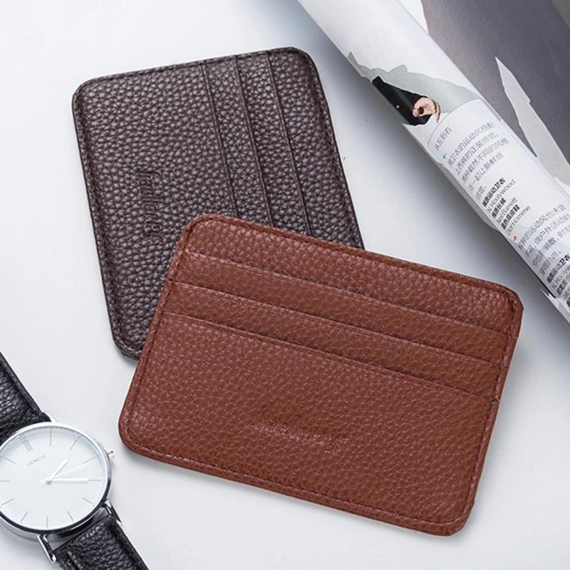 Ultra Slim Front Pocket Wallet Mens Women Wallet With Card Slots Portable Convenient Travel Credit Card Holder Wallet Money Clip