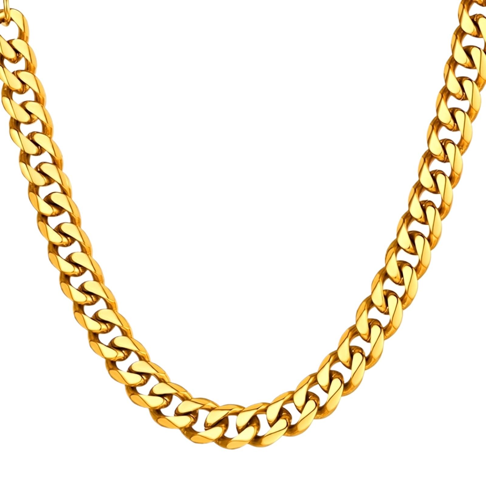 

Gold Cuban Link Necklace 40 золотой