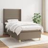 3132037 vidaXL Divan Bed with Mattress Taupe 90x190 Cm Fabric