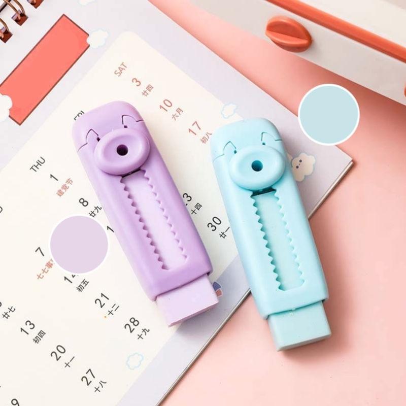 4Pcs Retractable Eraser Sliding Retractable Pencil Erasers Colorful Art Erasers Rubber Eraser for Kids Students School