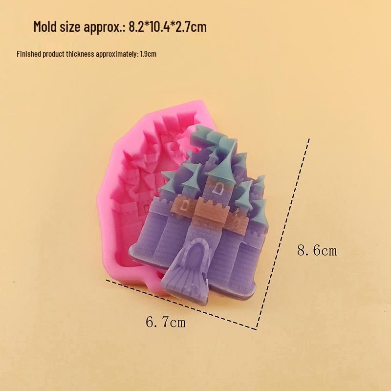 European Castle Silicone Mold for Cake, Chocolate, Fondant, Candle Making, and Epoxy Crafts.