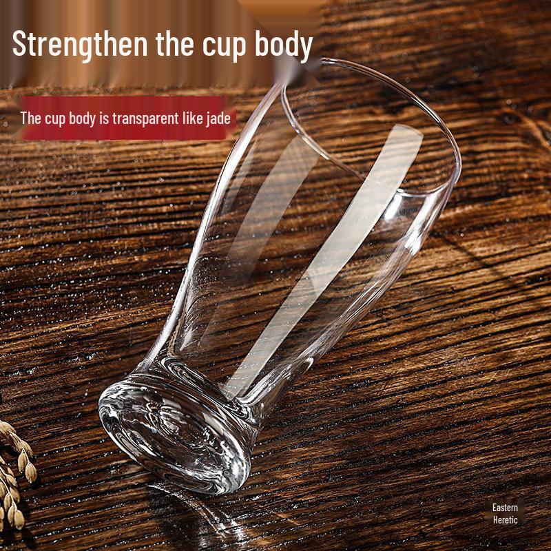 2025 Large Capacity Craft Beer Mug Set - Commercial Grade, Customizable, Thickened Glass for Home and Bar Use