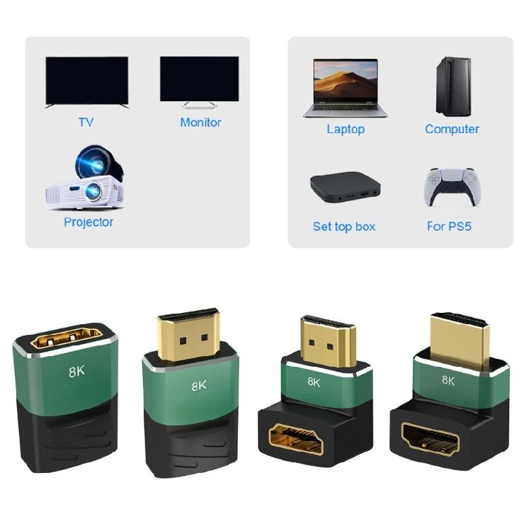 8K HDMI-compatible Extension Adapter HDMI-compatible2.1 Male To Female Connector