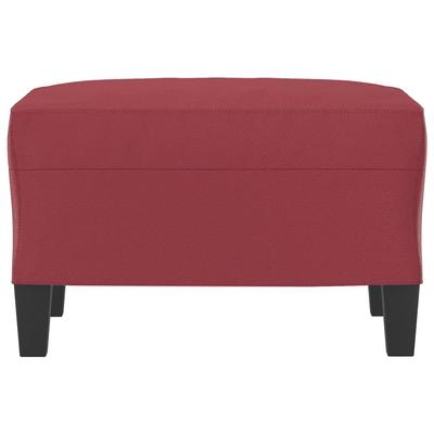 Footstool Burgundy 60x50x41 Cm Faux Leather